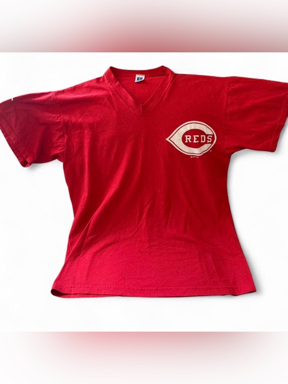 Vintage 1995 Russell Athletic MLB Cincinnati Reds V Neck Tee Sz XL